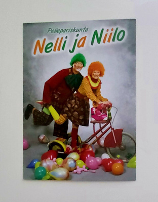 "Pellepariskunta Nelli ja Niilo"-KULKEMATON POSTIKORTTI