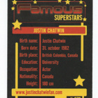 Keräilykortti Famous SUPERSTARS n:o 079 JUSTIN CHATWIN - pikkukuva 2