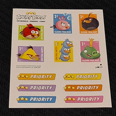 POSTIMERKKIARKKI # Angry Birds  ( 6x1lk )