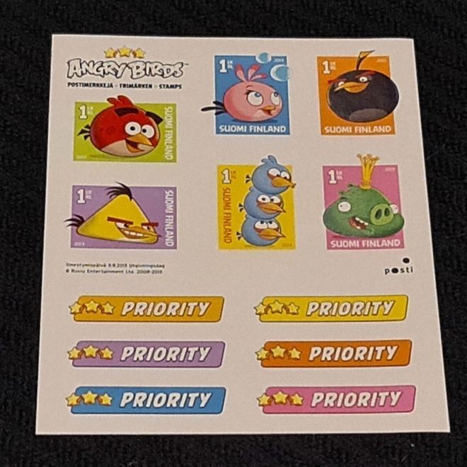 POSTIMERKKIARKKI # Angry Birds  ( 6x1lk )