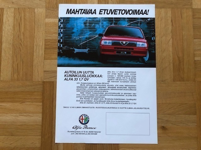 Esite Alfa Romeo 33 1,7 QV