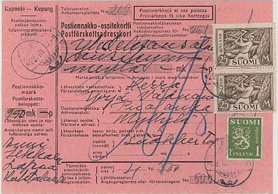 M30 1947 postiennakko-tilaavievä-paketti