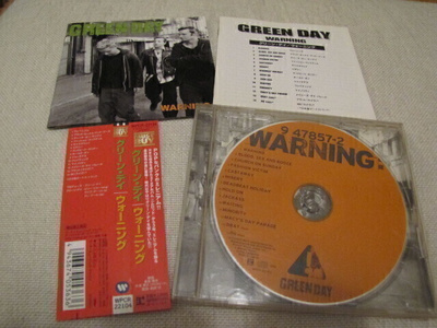 Green Day Warning cd japani 2005 obi bonuksia liite