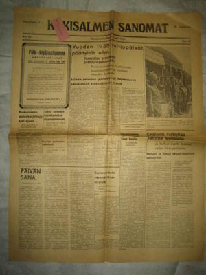 Sanomalehti: Käkisalmen Sanomat 8.6.1939