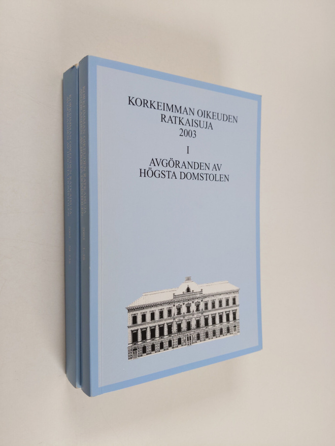 Korkeimman oikeuden ratkaisuja 2003 1-2