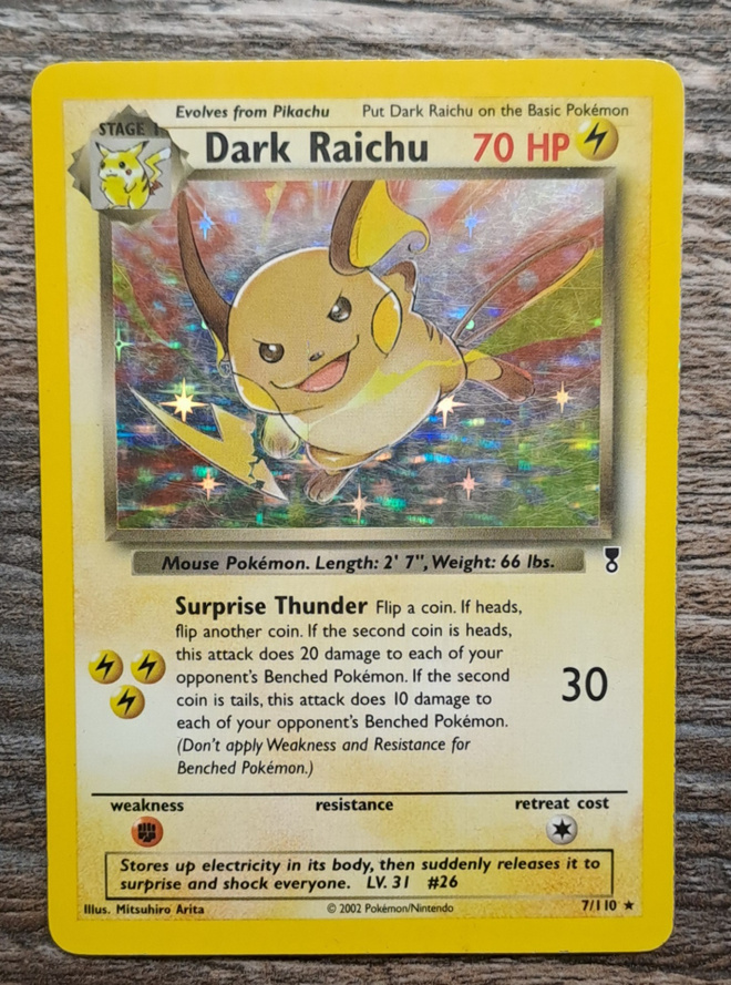 Dark raichu legendary collection holo!