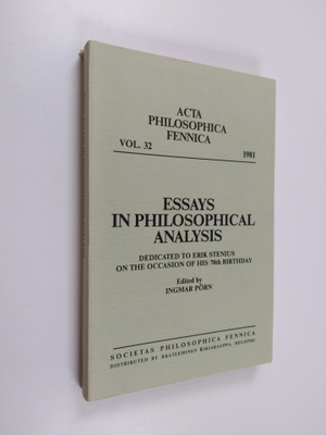 Lilli Alanen : Essays in Philosophical Analysis - Dedicat...