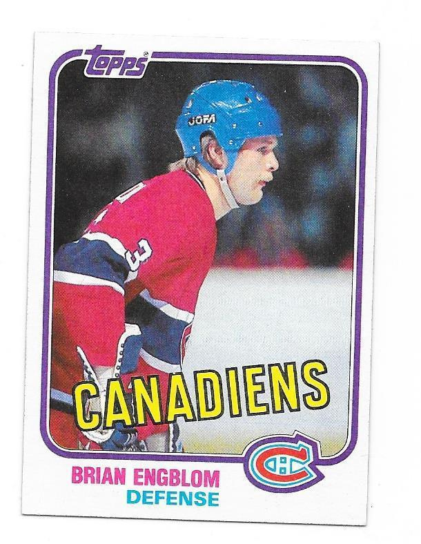 1981-82 Topps #10 Brian Engblom Montreal Canadiens