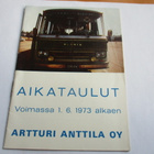 1973 Artturi Anttila Kankaanpää linjaliikenne aikataulu 16s. - pikkukuva 1