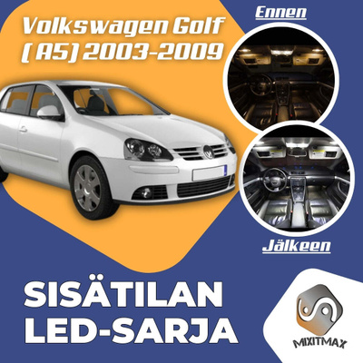 VW Golf (MK5) Sisätilan LED-sarja 16-osainen