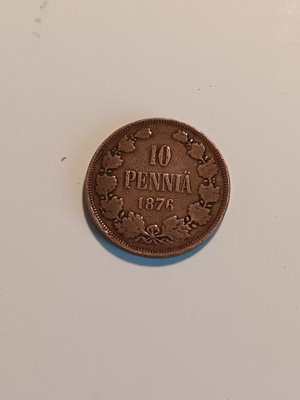 10 penniä v. 1876