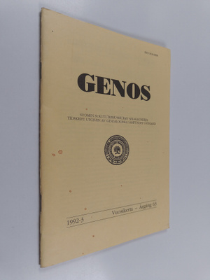 Genos : 1992-3 : Vuosikerta 63