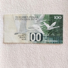 Suomi 100 markan seteli 1986 vuodelta,sileä,käyttämätön - pikkukuva 2
