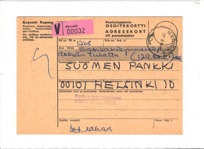 V-OSOITEKORTTI MÄNTSÄLÄ