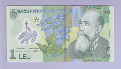 Romania 1 Leu v.2017 UNC P-117 Polymer