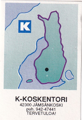 Jämsänkoski, K - Koskentori . Kesko, Kartta , s80