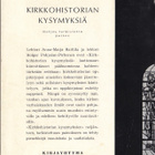 Kirkkohistorian kysymyksiä (nide 4p Kirjayhtymä 1965) - pikkukuva 2
