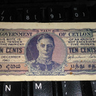 Ceylon (British) 10 Cents King George F - pikkukuva 1