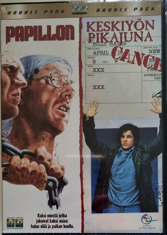 PAPILLON + KESKIYÖN PIKAJUNA EGMONT DVD