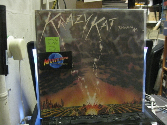 KRAZYKAT - TROUBLED AIR LP ORIG 1ST UK -77 PRESS EX+/EX+