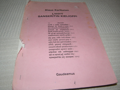 Klaus Karttunen Lyhyt sanskritin kielioppi  -nid