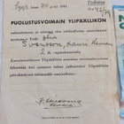 VANHA Myöntötodistus Vm 2 lk 1941 Kenraali Wilkama Nimmari - pikkukuva 1