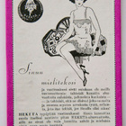 *** Vanha Heketa-alusvaatemainos magneettina * 1920-luku *** - pikkukuva 1