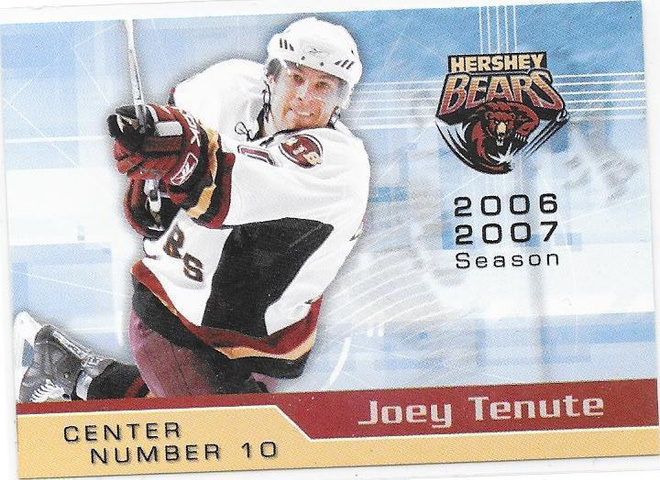 2006-07 Hershey Bears #10 Joey Tenute ex- Jokerit Tappara