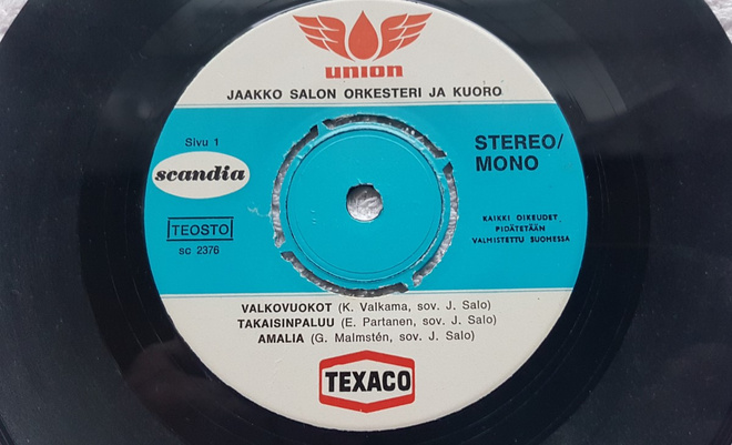 JAAKKO SALON ORKESTERI JA KUORO 7 " EP ( UNION ) TEXACO