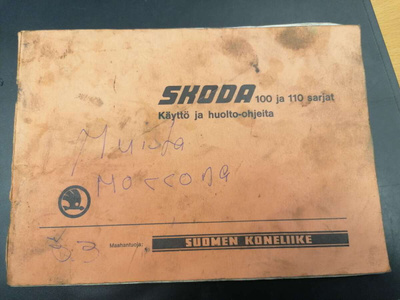 Skoda 100 ja 110 mallien omistajien käyttöohjekirja