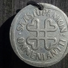 Onnenlantti. Hopeavärinen. Halkaisija - 27 mm. Hyväkuntoinen - pikkukuva 1