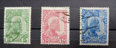 Liechtenstein 1-3 y 1912 o