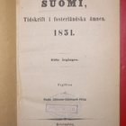 SUOMI, Tidskrift i fosterländska ämnen 1851 ja 1852 - pikkukuva 1