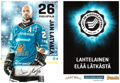 JAN LATVALA #26 PELICANS Postikortti Nimmarilla