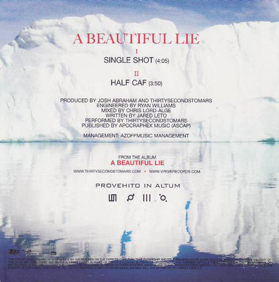 30 SECONDS TO MARS - SINGLE SHOT single