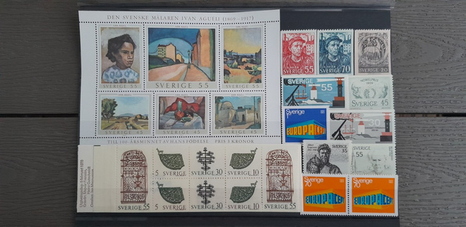 RUOTSI 1969 postimerkkejä ** 25 kpl