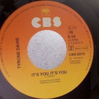TYRONE DAVIS :: GET ON UP/IT'S YOU,IT'S YOU:VINYYLI 7"  1978 - pikkukuva 3