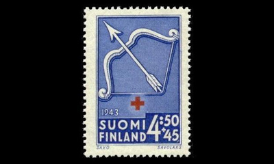 274 ** Punainen risti 4,50mk+45p (1943)