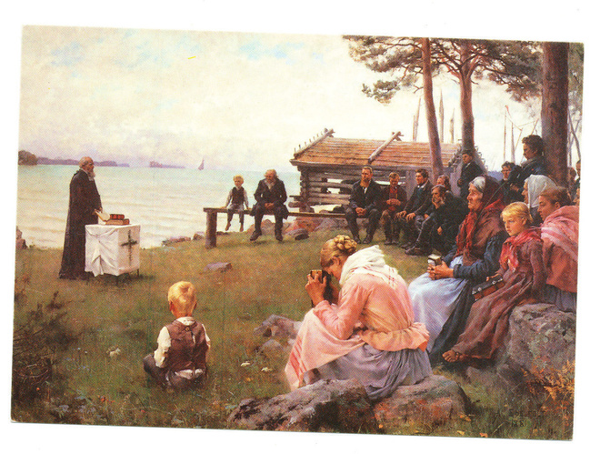 Albert EDELFELDT - "Jumalanpalvelus Uudenmaan...