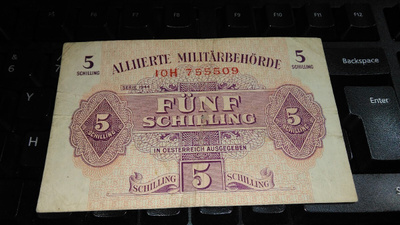 Austria Itävalta 5 Schilling 1944 F+