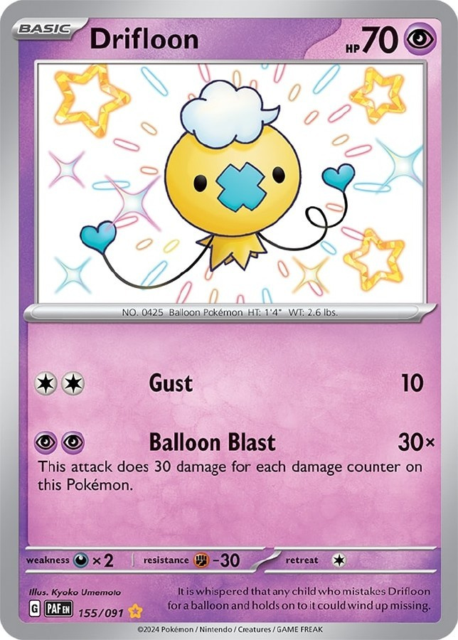 Drifloon 155/091 - Paldean Fates - NM/M