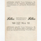 Purkkakuva Hellas Jääkiekko-sarja n:o 10 Kalevi Leppänen TPS - pikkukuva 2