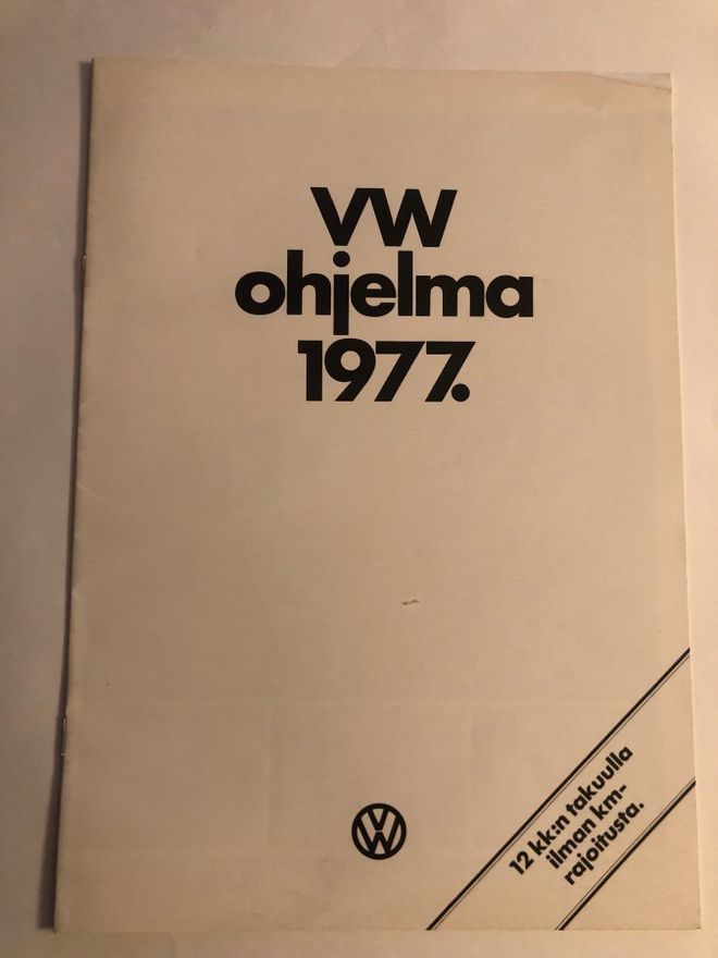 Myyntiesite - Volkswagen ohjelma 1977