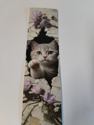 Kissa kirjanmerkki.
