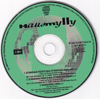 Hausmylly - Ei Rakkaus Päästä Mua Otteestaan (CD, Single)