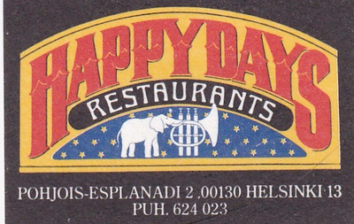 Helsinki, Happy Days Restaurants   4/16