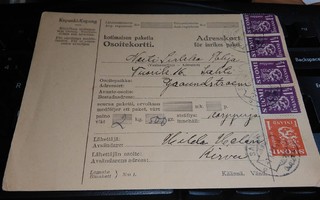 Sairala - Lahti pakettikortti 1930