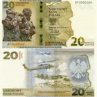 Puola Poland 20 Zlotych 2022 UNC Itärajan turvaaminen - pikkukuva 1