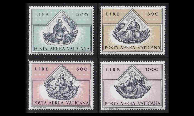Vatikaani 590-3 ** Lentoposti (1971)