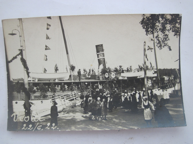 VANHA Valokuva Helsinki Laiva Viola 1922